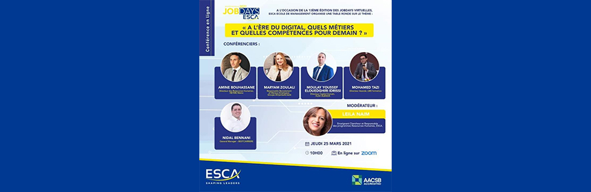 Conférences ESCA EM : A l’ère du digital, quels métiers et quelles compétences pour demain ?